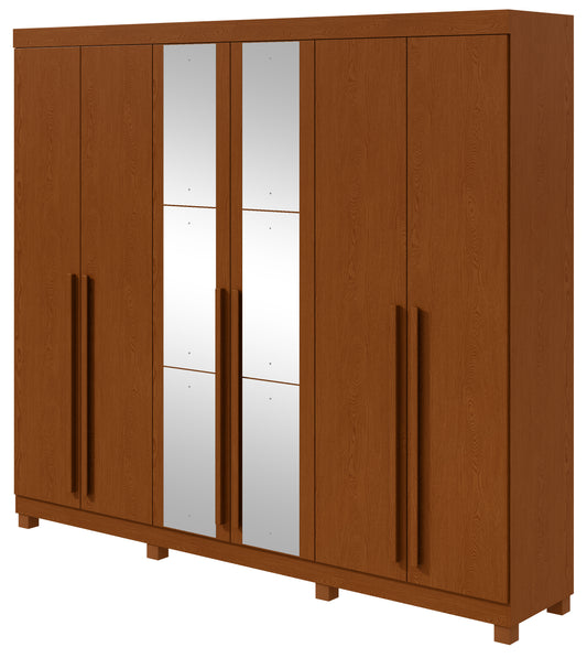 Nirontek ALONZO 06 DOORDS WARDROBE 2021 - W/MIRROR AND PVC FEET