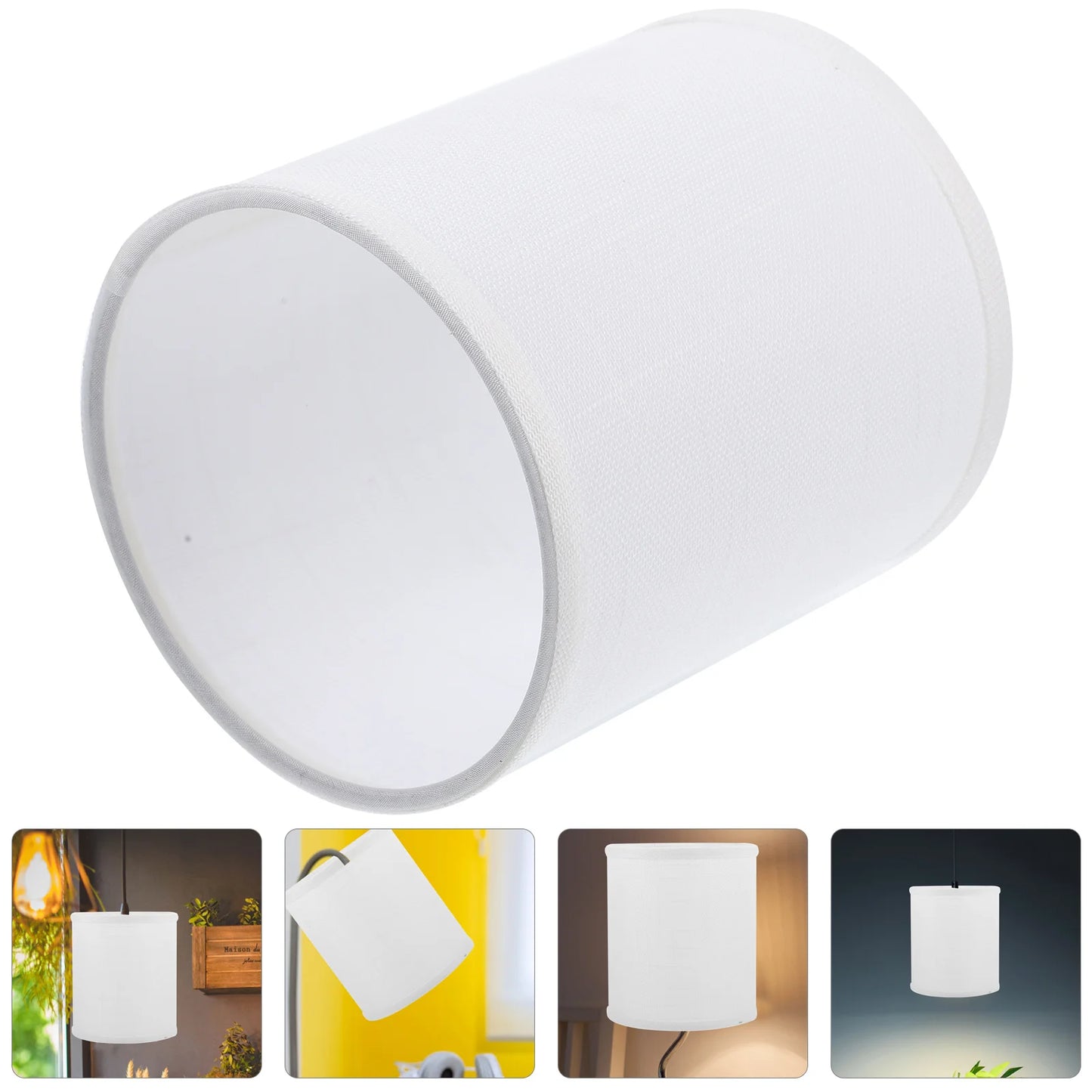 Nirontek Desk Lamp Cover E27/E14 Fabric Drum for Floor Light