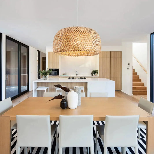 Nirontek Hand-Woven Bamboo Chandelier Lampshade